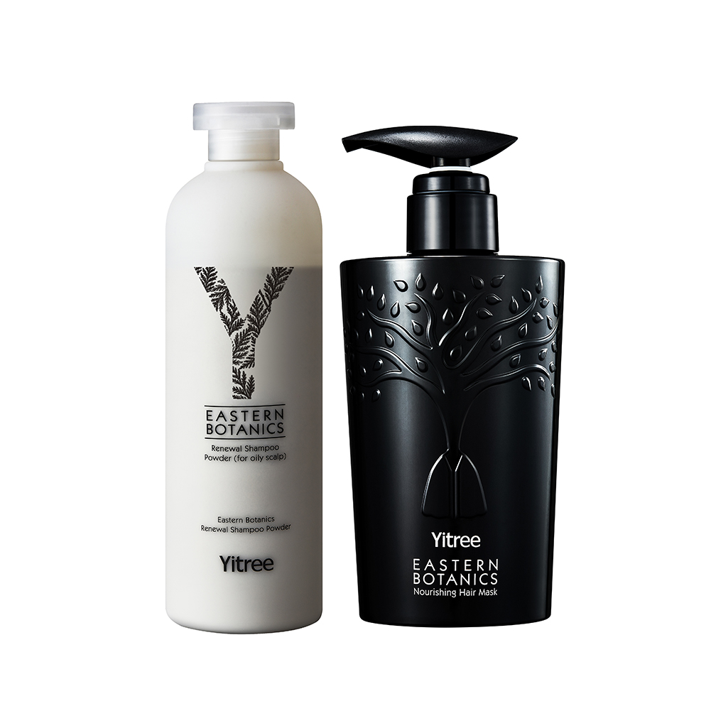 Yitree Eastern Botanics Renewal Shampoo Powder (for oily scalp)+Nourishing Hair Mask